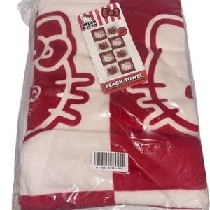 Hello Kitty x Forever 21 50th Anniversary Collab Red Towel 30in W x 60in L NWT